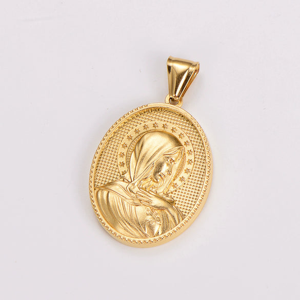 Wholesale Powder Cast Geometric Personality Oval Pendant For Women