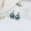 Wholesale Princess Freshwater Pearl Earrings 925 Silver Needle Copper Inlay Multicolor Natural Oblate Shape