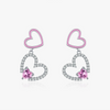Wholesale Princess Style 925 Silver Heart Shape Diamond Earrings For Women
