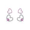 Wholesale Princess Style 925 Silver Heart Shape Diamond Earrings For Women