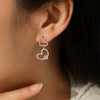 Wholesale Princess Style 925 Silver Heart Shape Diamond Earrings For Women