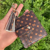 Wholesale Pu Leather Card Case Keychain With Leopard Snake Geometric Pattern Leather Tassel Pendant For Unisex