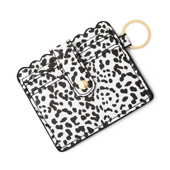Wholesale Pu Leather Keychains Card Bags With Multiple Card Slots Solid Color Urban Simplicity