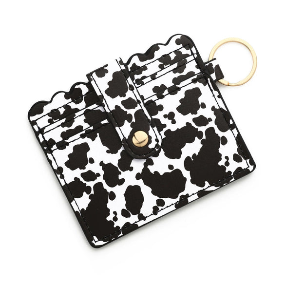 Wholesale Pu Leather Keychains Card Bags With Multiple Card Slots Solid Color Urban Simplicity