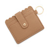 Wholesale Pu Leather Keychains Card Bags With Multiple Card Slots Solid Color Urban Simplicity