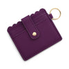 Wholesale Pu Leather Keychains Card Bags With Multiple Card Slots Solid Color Urban Simplicity