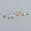 Wholesale Puncture Earrings 925 Silver Geometric Zircon Electroplated For Women