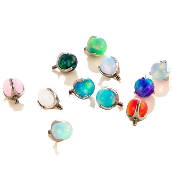 Wholesale Puncture Jewelry Accessories Titanium Alloy Ball Screw Head Fashion Geometric Polishing