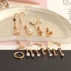 Wholesale Puncture Jewelry Stainless Steel Leaves Style Earrings Ear Clip Ear Nail Cartilage Set