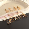 Wholesale Puncture Jewelry Stainless Steel Leaves Style Earrings Ear Clip Ear Nail Cartilage Set