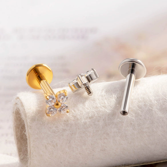 Wholesale Puncture Jewelry Titanium Alloy Geometric Electroplated Unisex