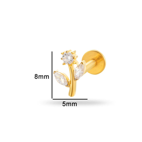 Wholesale Puncture Jewelry Titanium Alloy Heart Shape Electroplated For Women