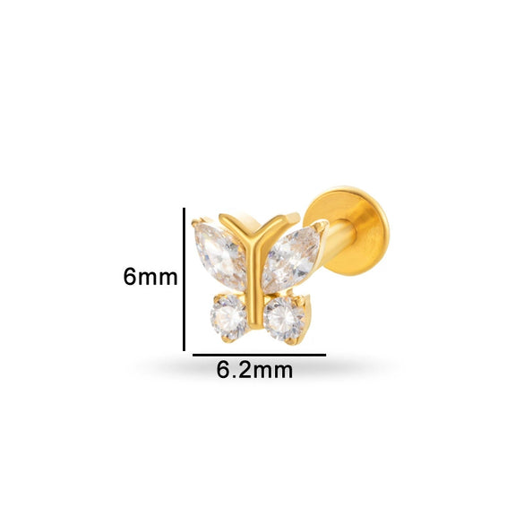 Wholesale Puncture Jewelry Titanium Alloy Heart Shape Electroplated For Women