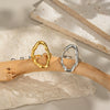Wholesale Punk Bar Ring Irregular Geometric Lines Design Nonfading Hand Jewelry For Women Stainless Steel Electroplating