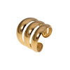 Wholesale Punk Exaggerated Wide Edition Open Finger Ring For Women Stainless Steel Geometric Electroplated