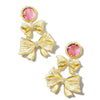 Wholesale Punk Geometric Crystal Pendant Necklace Bow Earrings Bracelet With Electroplating
