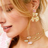 Wholesale Punk Geometric Crystal Pendant Necklace Bow Earrings Bracelet With Electroplating