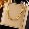 Wholesale Punk Hiphop Style Contrasting Doublelayer Snake Bone Chain Titanium Steel Heavy Industry Necklace With Electroplating