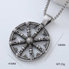 Wholesale Punk Jewelry Retro Round Stainless Steel Geometric Polished