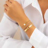 Wholesale Punk Rhinestone Alloy Five Leaf Clover Geometric Electroplated Women's Bracelet