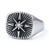 Wholesale Punk Ring Stainless Steel Simple Style Diamond Cross Unisex Polishing