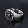 Wholesale Punk Ring Stainless Steel Simple Style Diamond Cross Unisex Polishing