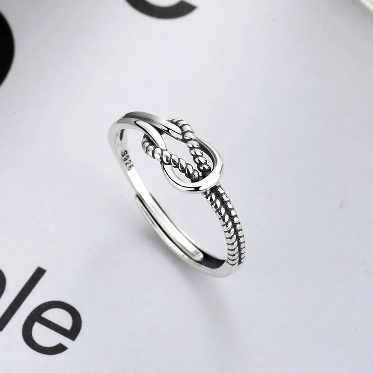 Wholesale Punk Simple Style Classic Style Geometric Sterling Silver Open Ring