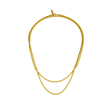 Wholesale Punk Streetwear Solid Color Titanium Steel Plating 18k Gold Plated Necklace