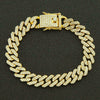 Wholesale Punk Style Alloy Cuban Chain Necklace With Geometric Diamond Accessories Pendant