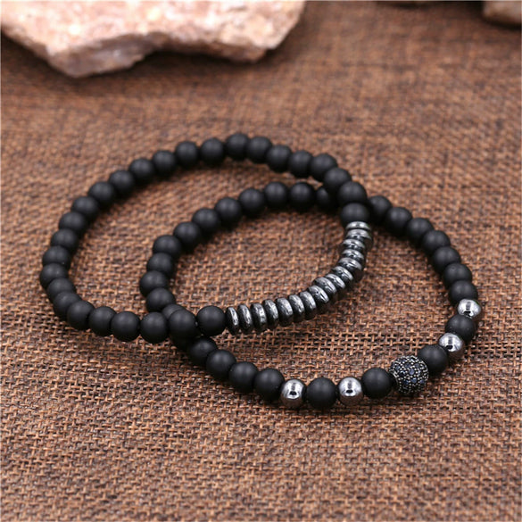 Wholesale Punk Style Crystal And Copper Inlaid Geometric Ball And Arrow Three Piece Set For Unisex