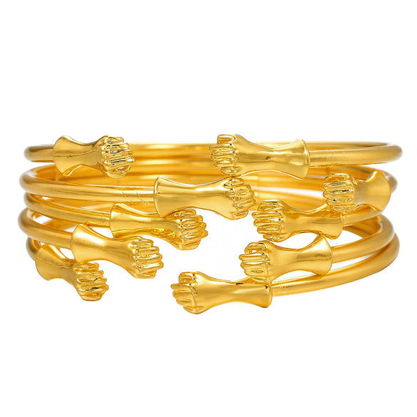 Wholesale Punk Style Exaggerated Hollow Geometric Iron Electroplated Unisex Bracelet