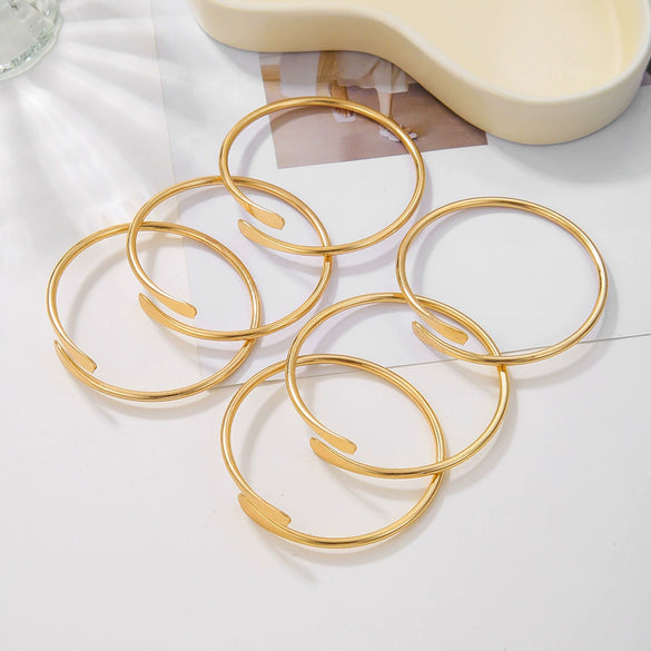 Wholesale Punk Style Exaggerated Hollow Geometric Iron Electroplated Unisex Bracelet
