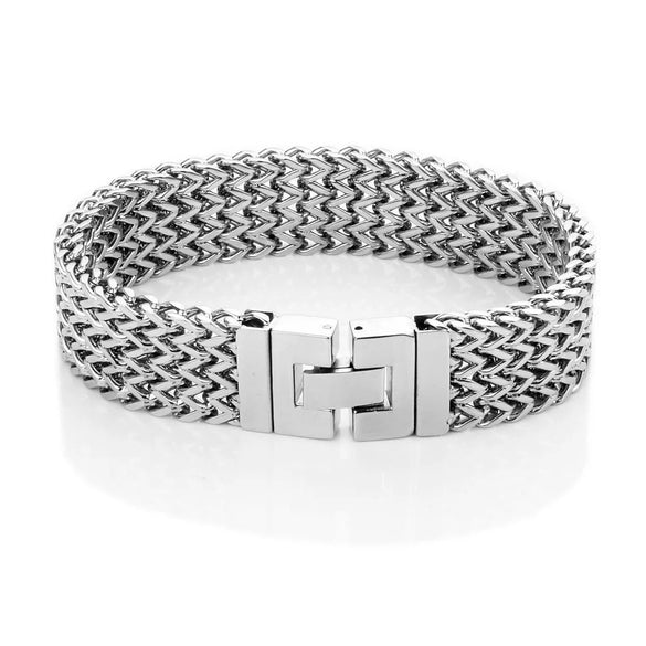 Wholesale Punk Style Geometric Titanium Steel Welding Polishing Bracelet For Men And Unisex