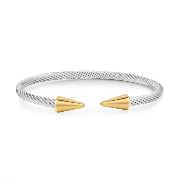 Wholesale Punk Style Open Titanium Steel Geometric Nail Bracelet Unisex