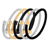 Wholesale Punk Style Stainless Steel Men's Bracelet With Gold Multi Color Steel Wire And Round Head Polished
