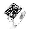 Wholesale Punk Style Stainless Steel Ring With Letters Numbers Text And Polish For Men And Women