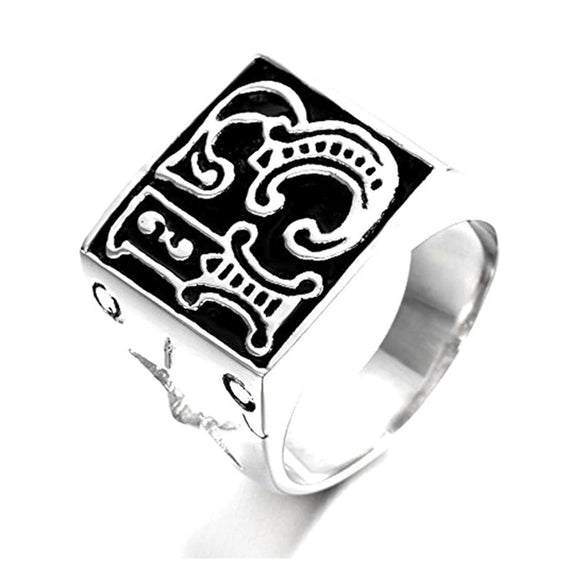 Wholesale Punk Style Stainless Steel Ring With Letters Numbers Text And Polish For Men And Women