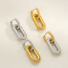 Wholesale Punk Style Stainless Steel Square Geometric Electroplated Earrings For Women