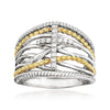 Wholesale Punk Style Women's Copper Ring With Geometric Design And Zirconia