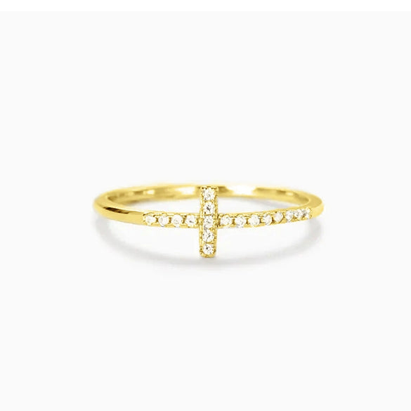 Wholesale Punk Stylish Cold Style Ring Copper Inlaid Zircon Geometric Women's