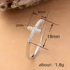 Wholesale Punk Stylish Cold Style Ring Copper Inlaid Zircon Geometric Women's