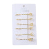 Wholesale Punk Zinc Alloy Electroplated Oneword Clip With Fivepointed Star Sunflower Starfish Leaf Design For Women