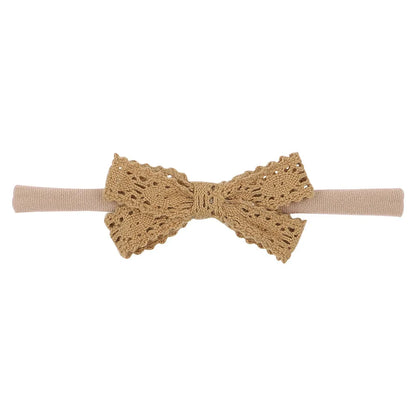 Wholesale Pure Color Lace Bow Children Hairband Nihaojewelry