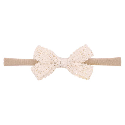 Wholesale Pure Color Lace Bow Children Hairband Nihaojewelry