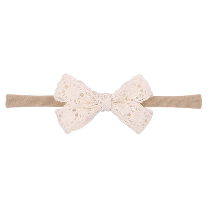 Wholesale Pure Color Lace Bow Children Hairband Nihaojewelry