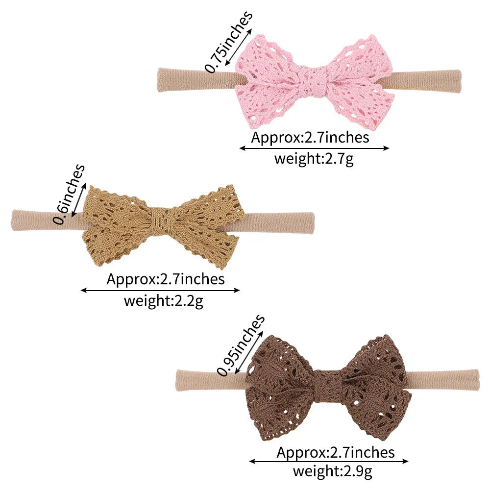 Wholesale Pure Color Lace Bow Children Hairband Nihaojewelry