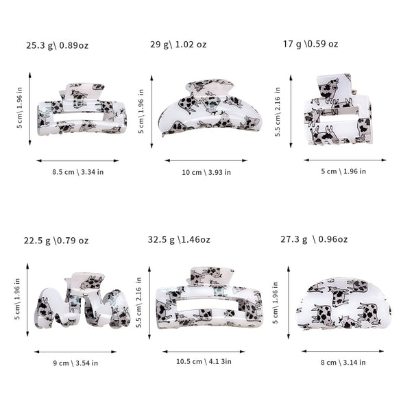 Wholesale Pvc Cartoon Animal Style Square Semiround Hollow Baking Paint Hair Gripper Clip Jewelry