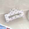 Wholesale Pvc Sweet Floral Tulip Shark Clip Hair Accessories For Women With Baking Paint