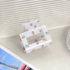 Wholesale Pvc Sweet Floral Tulip Shark Clip Hair Accessories For Women With Baking Paint