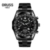 Wholesale Quartz Multifunctional Threeeye Chronograph Waterproof Business Men's Watch With Alloy Strap And Case And Mineral Strengthened Glass Mirror
